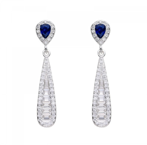 Aretes de Gota Azul